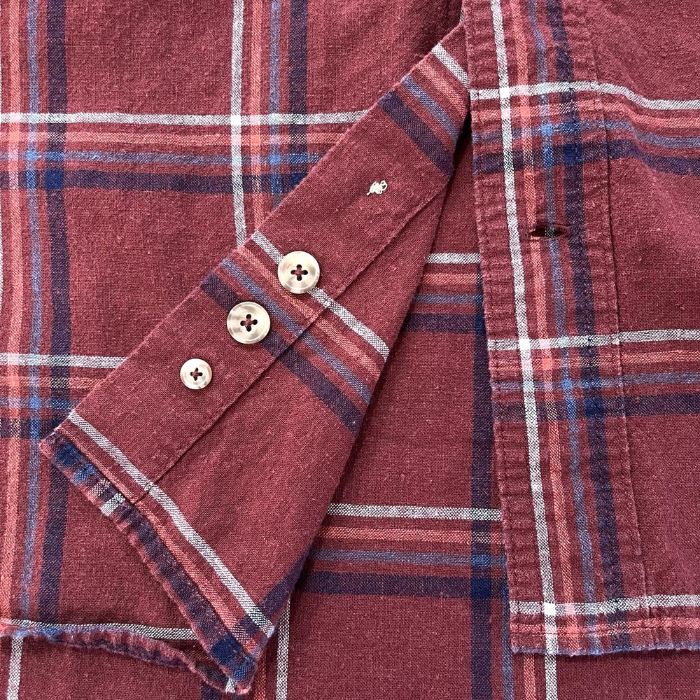 Duluth Trading Mens Shirt 3XL Red Plaid Short Sleeve Hemp Organic Cotton Outdoor - Picture 6 of 7